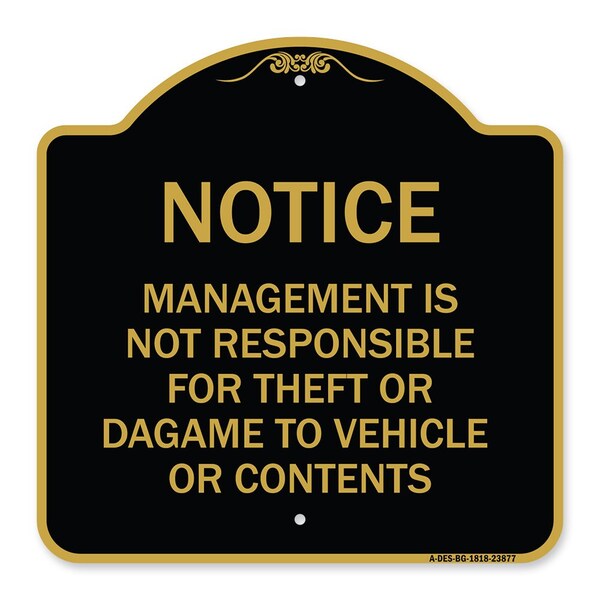 Signmission Management Is Not Responsible for Theft or Damage to Vehicles or Contents, A-DES-BG-1818-23877 A-DES-BG-1818-23877 - main